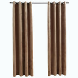 Vidaxl Curtain Blackout con anelli 2 St 140x245 cm Velvet beige