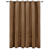 Rideau vidaxl accablant avec des anneaux 290x245 cm en velours beige