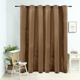 Rideau vidaxl accablant avec des anneaux 290x245 cm en velours beige
