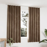Vidaxl rideaux occluls 2 sts avec crochets 140x175 cm en velours beige