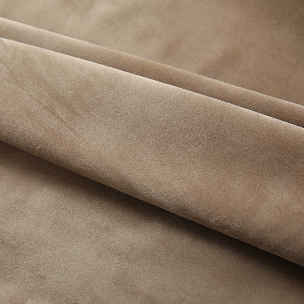 Vidaxl zavese Blackout 2 sts s kavlji 140x245 cm Velvet Beige