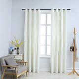 Vidaxl Curtain Damning with Rings 2 st 140x175 cm velvet cream