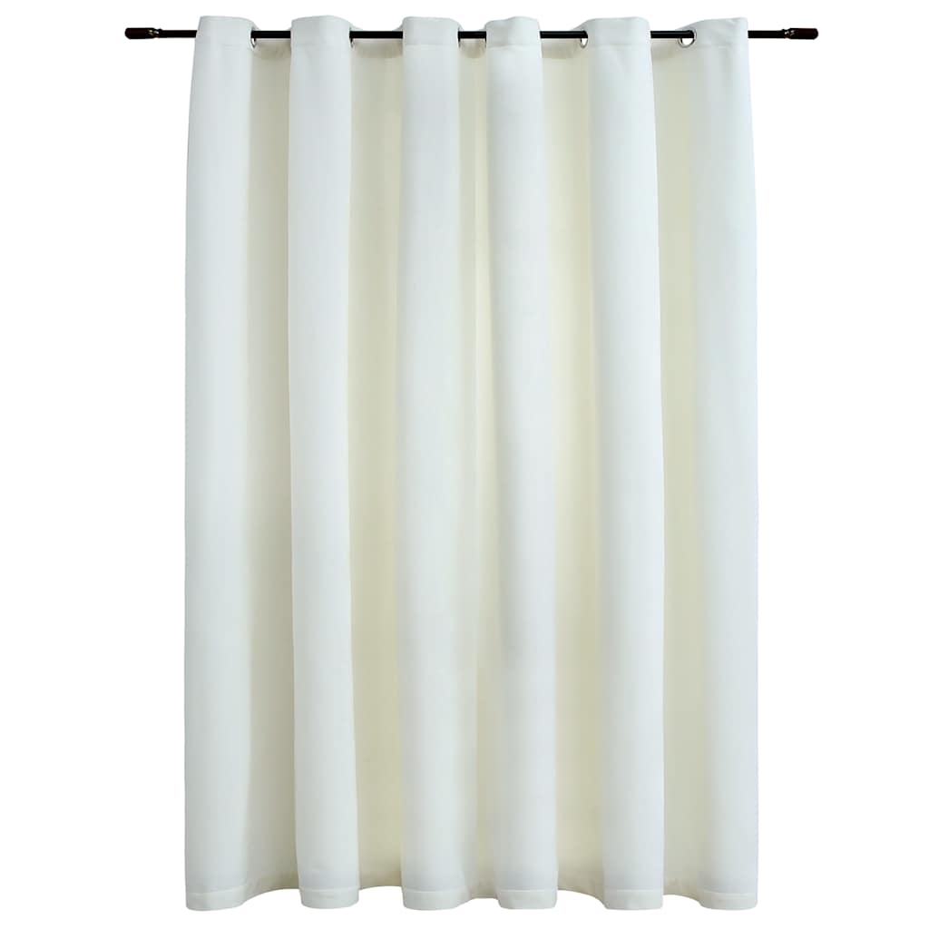 VidaXL Curtain Damning with Rings 290x245 cm velvet cream