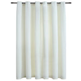 Rideau vidaxl accablant avec des anneaux 290x245 cm crème en velours