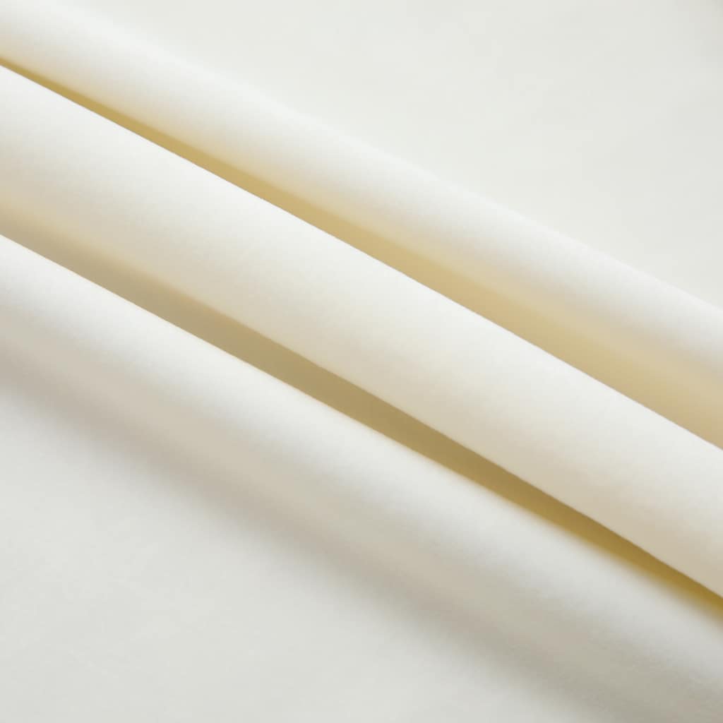 Vidaxl rideaux Blackout 2 STS avec crochets 140x225 cm de crème en velours