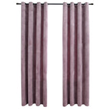 Vidaxl tende blackout con anelli 2 St 140x225 cm Velvet Pink