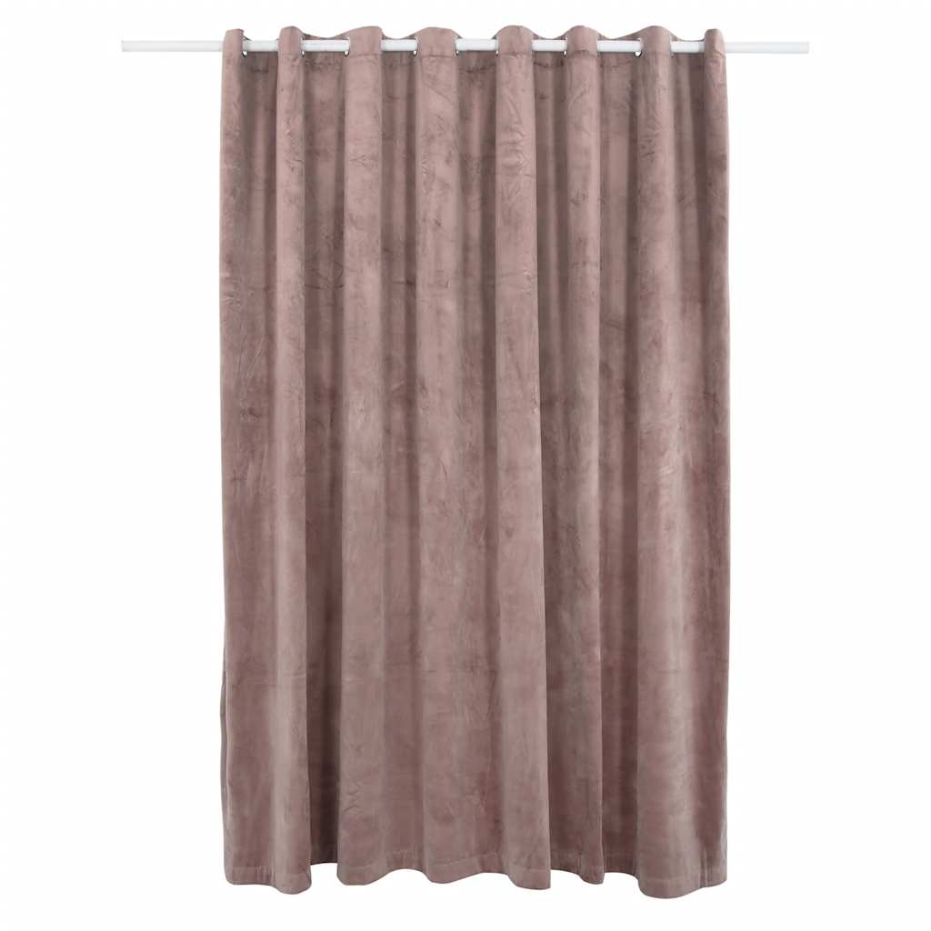 Vidaxl Curtain Blackout con anelli 290x245 cm Velvet Antique Rosa