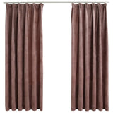 Vidaxl rideaux Blackout 2 Sts avec crochets 140x175 cm en velours rose