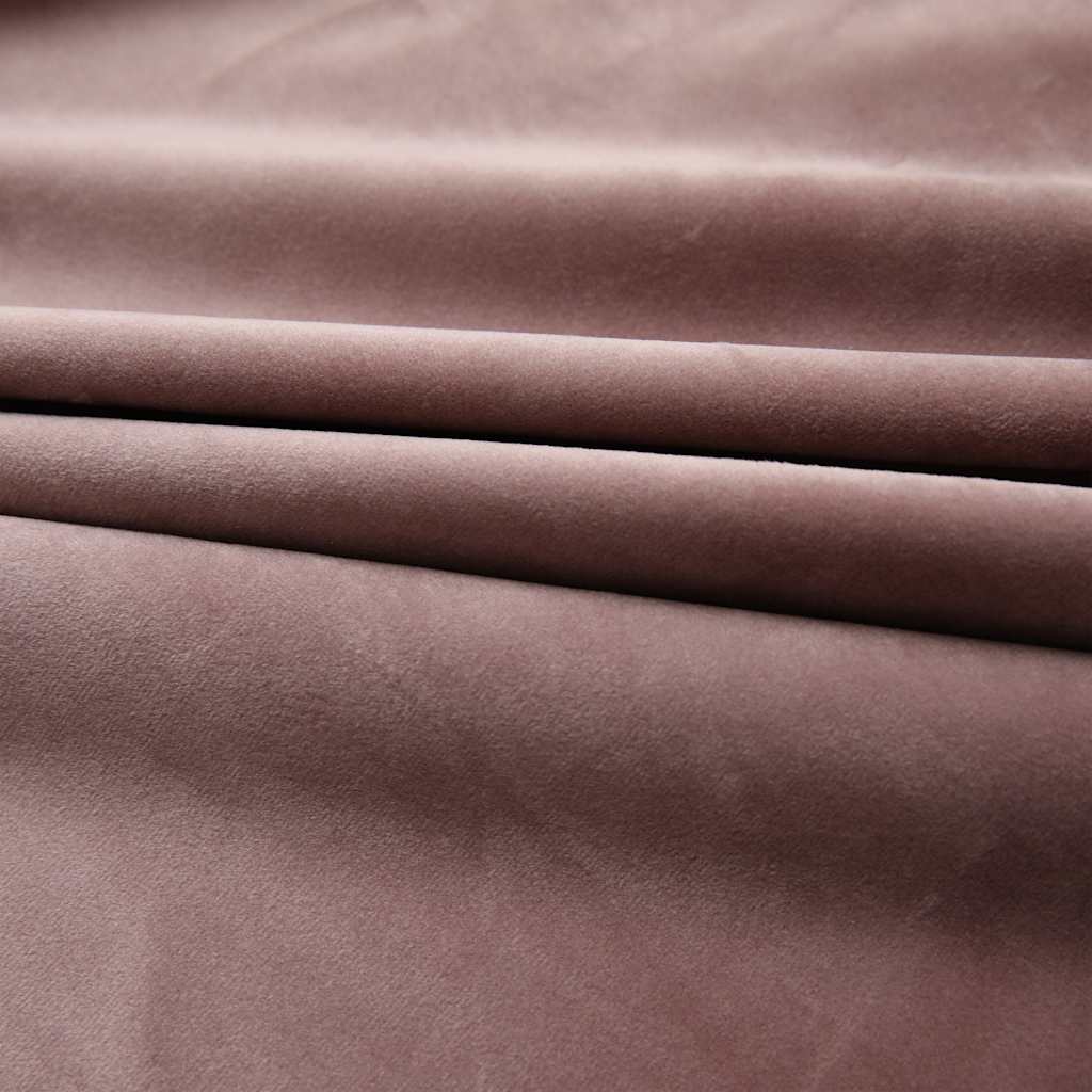 Vidaxl rideaux Blackout 2 Sts avec crochets 140x225 cm en velours rose