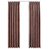 Vidaxl rideaux Blackout 2 Sts avec crochets 140x245 cm en velours rose