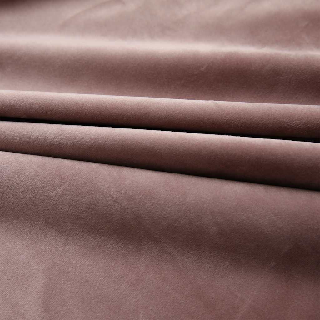 Vidaxl rideaux Blackout 2 Sts avec crochets 140x245 cm en velours rose