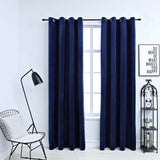 Vidaxl Curtain Danning con anelli 2 ST 140x175 cm Blu di velluto