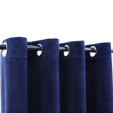 Vidaxl Curtain Blackout con anelli 2 ST 140x245 cm Blu di velluto