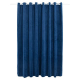 Rideau vidaxl accablant avec des anneaux 290x245 cm en velours bleu