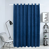 Rideau vidaxl accablant avec des anneaux 290x245 cm en velours bleu