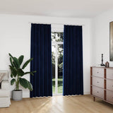 Vidaxl rideaux Blackout 2 Sts avec crochets 140x225 cm en velours bleu