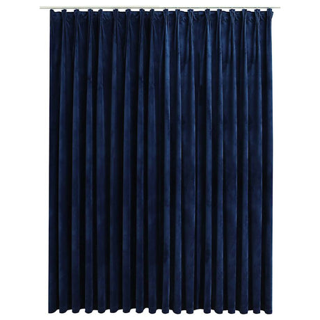 Vidaxl rideau occlusion avec crochets 290x245 cm en velours bleu