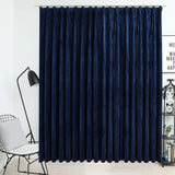 Vidaxl Curtain Blackout con ganci 290x245 cm blu di velluto