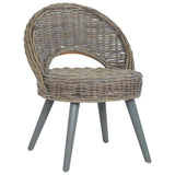Vidaxl fauteuil kubu rattan grijs