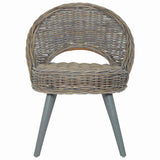 Vidaxl fauteuil kubu rattan grijs