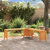 Vidaxl tuinhoekbank met plantenbak 117x117x40 cm massief acaciahout