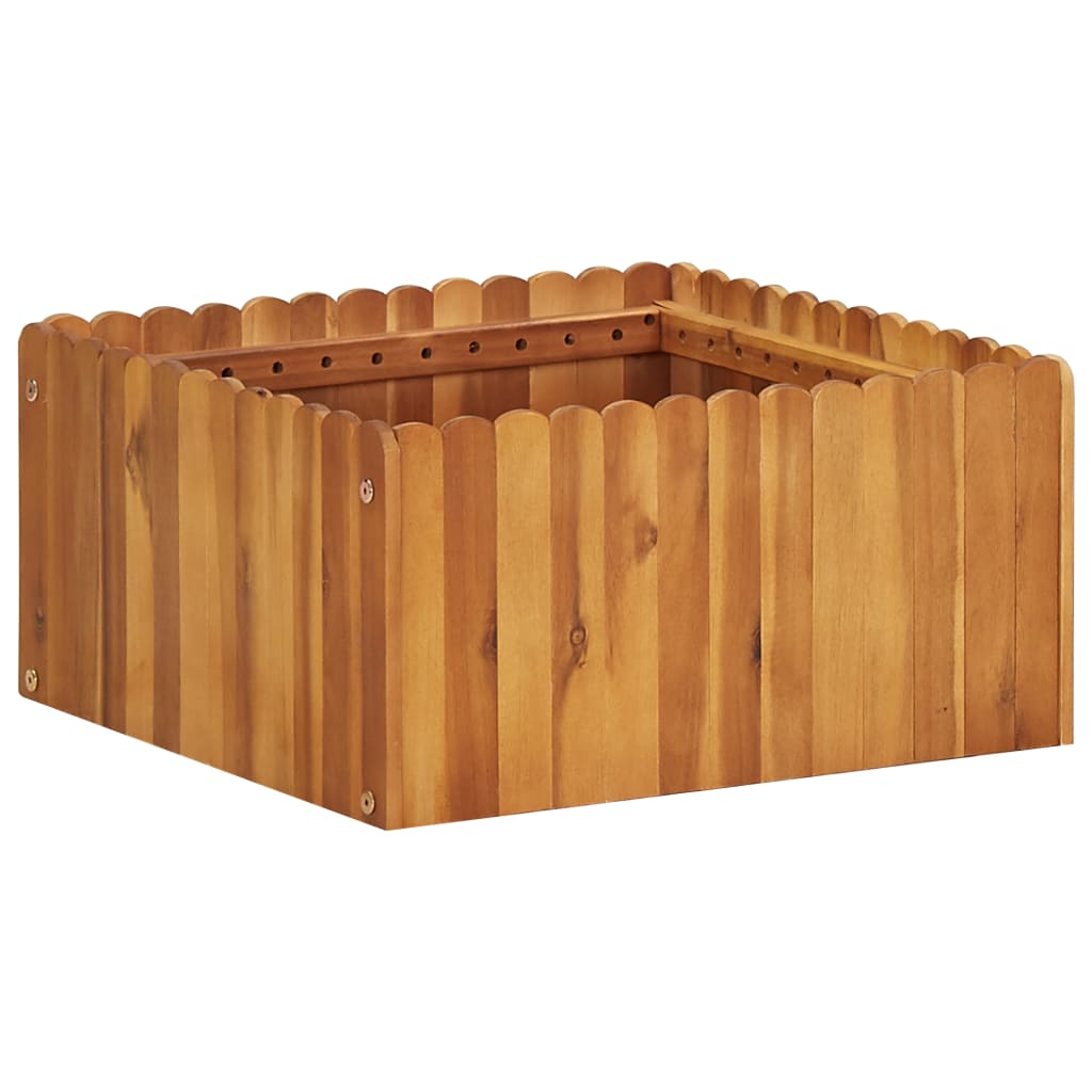 VIDAXL -Planungsbox mit 50 x 50 x 25 cm Festkörper -Acaciahout erhöht