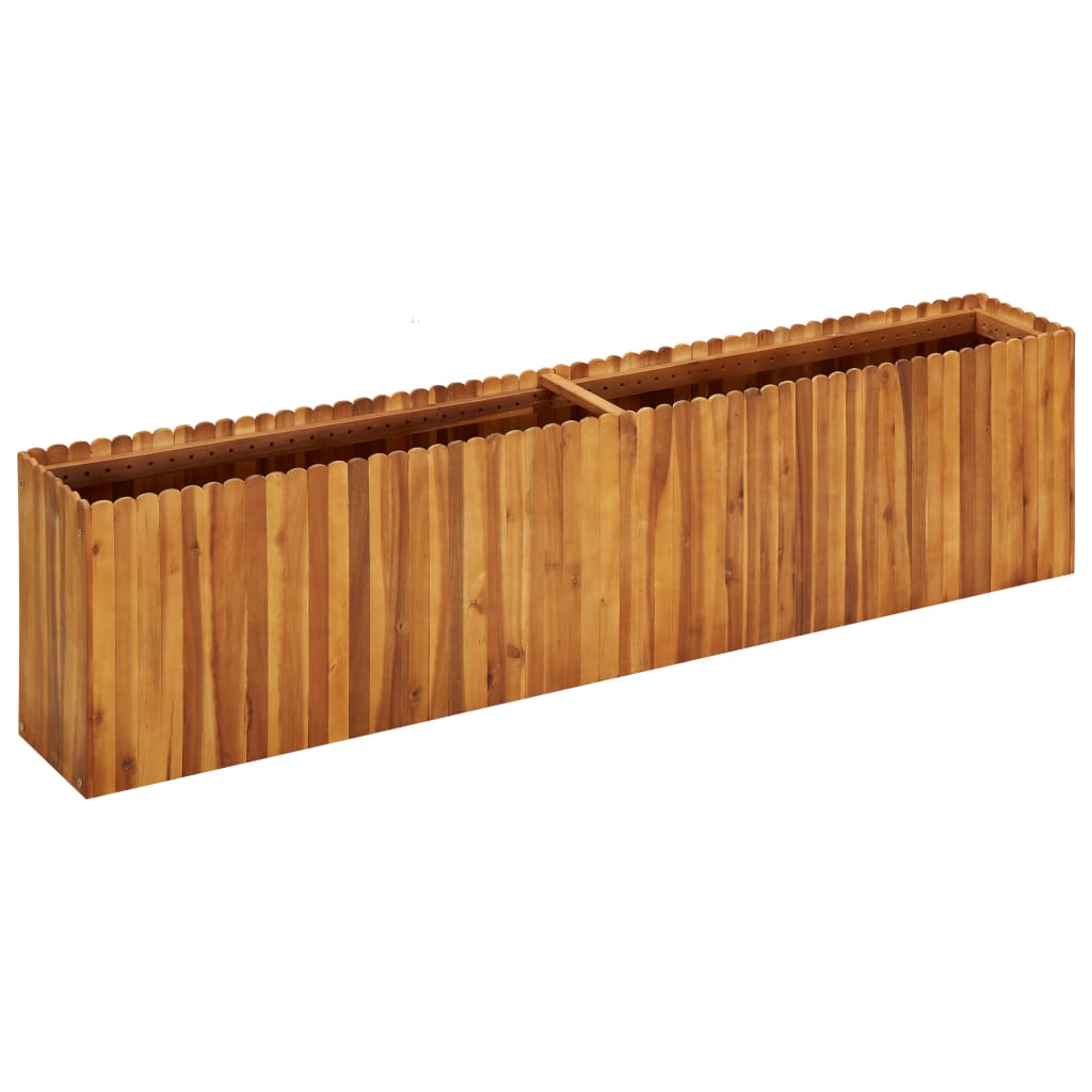 Vidaxl Planter höjde 200x30x50 cm Solid Acaciahout