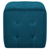 Vidaxl poef 2 st 30x30x30 cm fluweel blauw