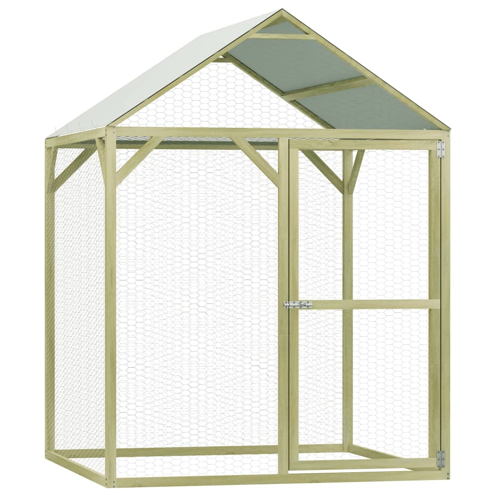 Vidaxl Chicken Coop 1,5x1,5x2 M impregnert furu