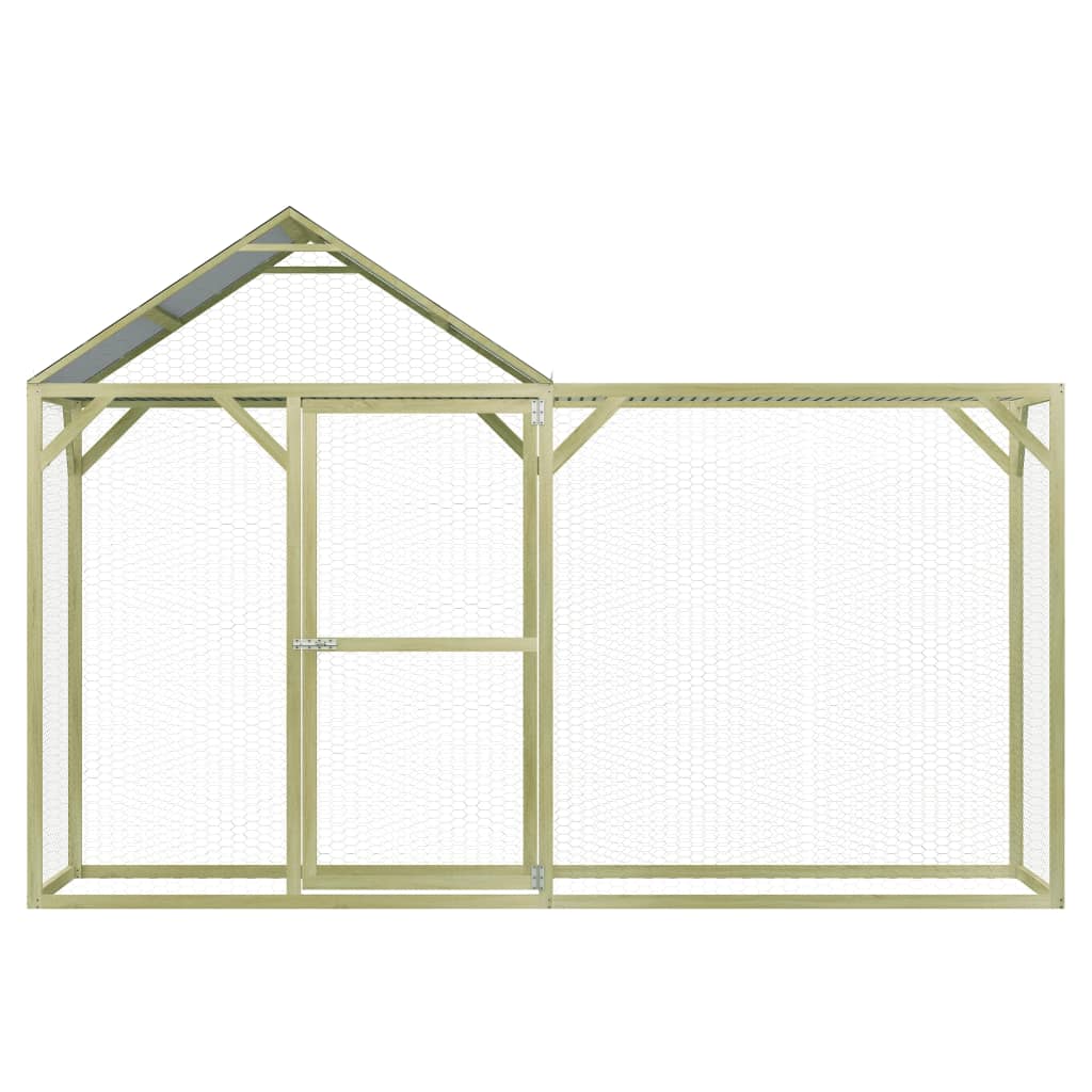 Vidaxl Poulet Coop 3x1,5x2 m Pine imprégnée