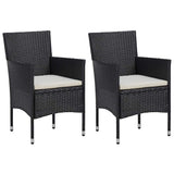 Vidaxl tuinstoelen 2 st poly rattan zwart