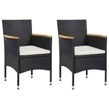 Vidaxl tuinstoelen 2 st poly rattan zwart