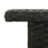 Vidaxl theetafel 50x50x47 cm poly rattan zwart