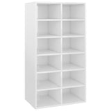 VidaXL shoe rack 54x34x100.5 cm processed wood high -gloss white