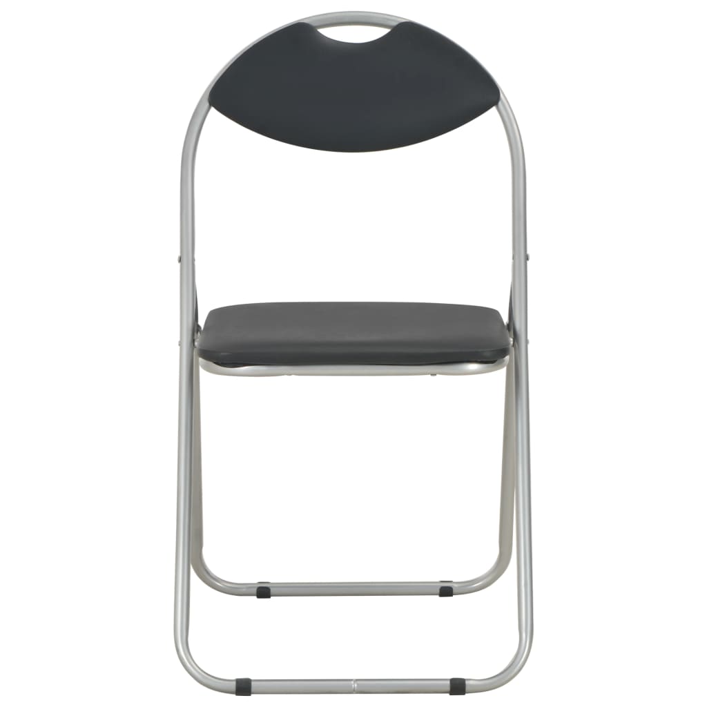 Vidaxl eetkamerstoelen inklapbaar 4 st kunstleer zwart