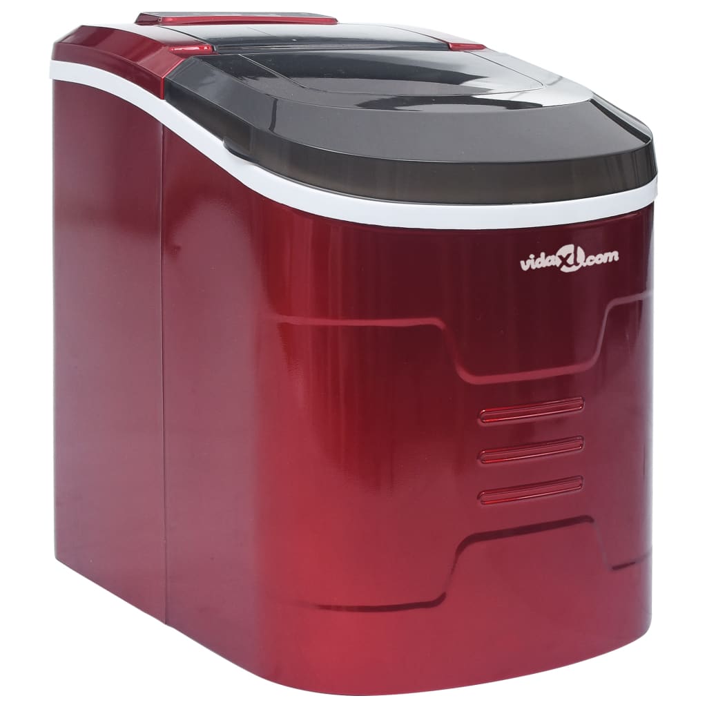 Vidaxl ijsblokjesmachine 2,4 l 15 kg 24 u rood