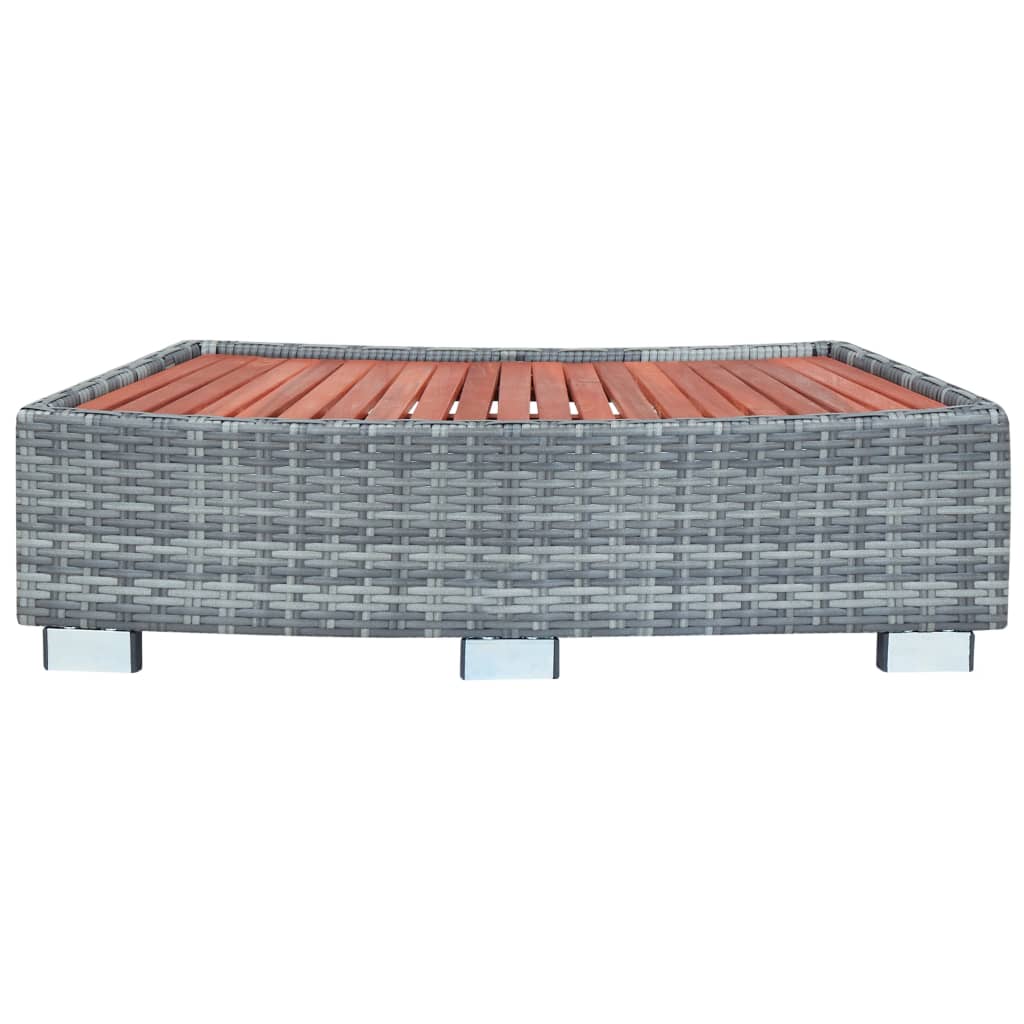 Vidaxl Splash 92x45x25 cm Poly Rattan Grey