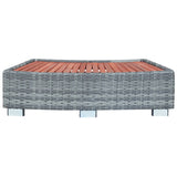 Vidaxl Splash 92x45x25 cm Poly Rattan Gray