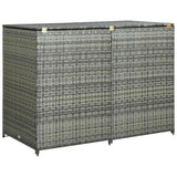 Stockage de conteneurs vidaxl double 148x77x111 cm anthracite en rotin poly