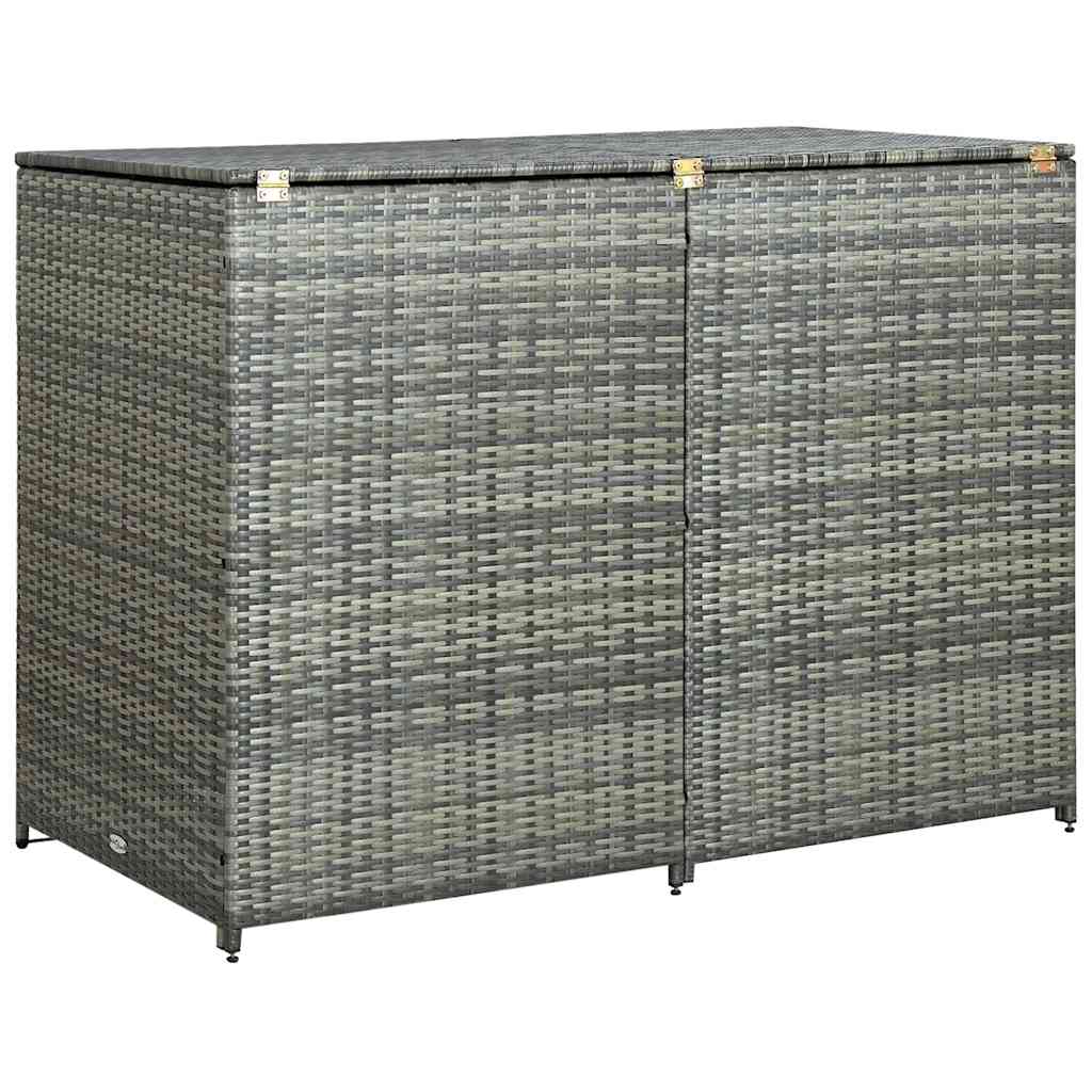 Vidaxl Containerspeicher Doppel 148x77x111 cm Poly Rattan Anthrazit