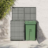 Vidaxl Containerspeicher Doppel 148x77x111 cm Poly Rattan Anthrazit