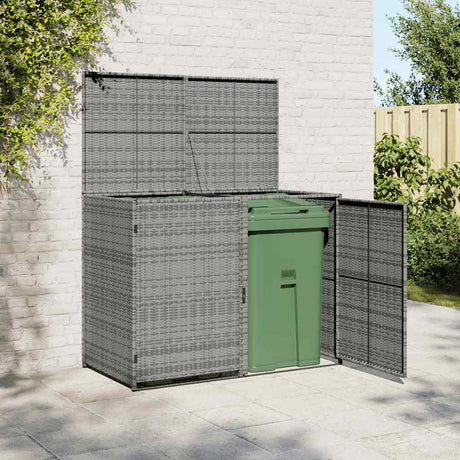 Stockage de conteneurs vidaxl double 148x77x111 cm anthracite en rotin poly