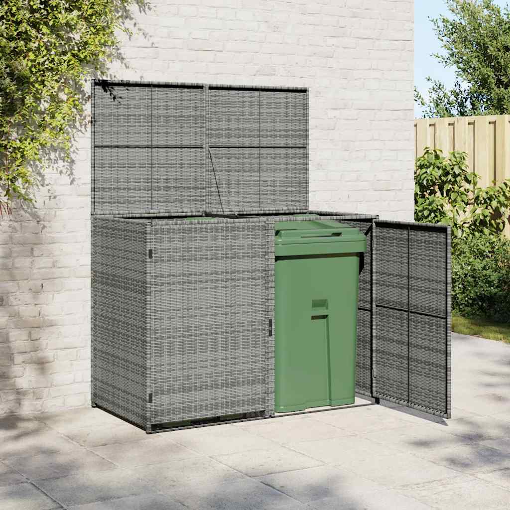 Vidaxl Containerspeicher Doppel 148x77x111 cm Poly Rattan Anthrazit