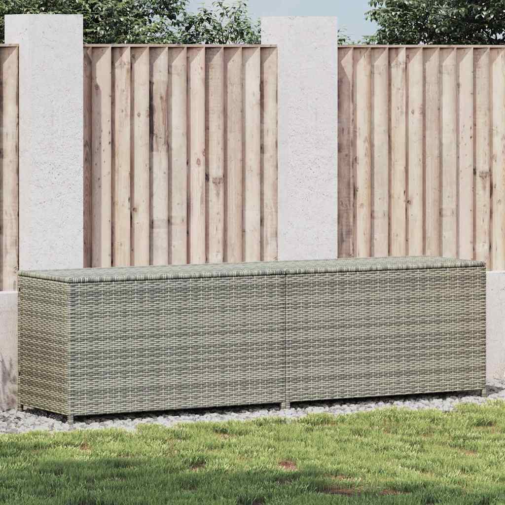 Vidaxl tuinbox 200x50x60 cm poly rattan grijs