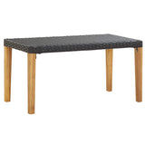 Vidaxl tuinbank 120 cm poly rattan en massief acaciahout zwart