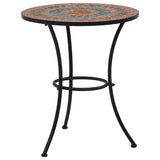 Vidaxl bistrotafel mozaïek 60 cm keramiek oranje en grijs