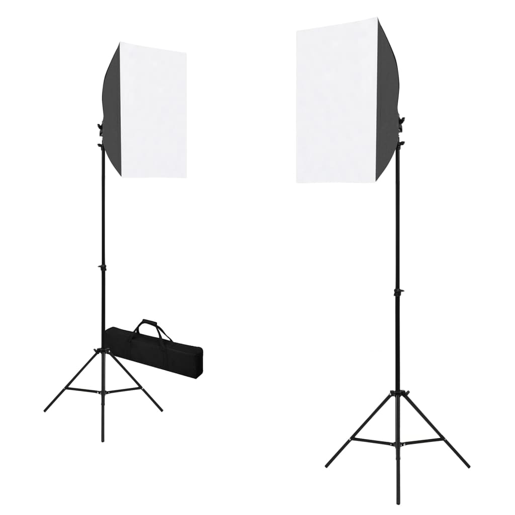 Vidaxl professionell Studiol Lampen 2 st 40x60 cm Stol schwaarz