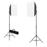 Vidaxl professionell Studiol Lampen 2 st 40x60 cm Stol schwaarz