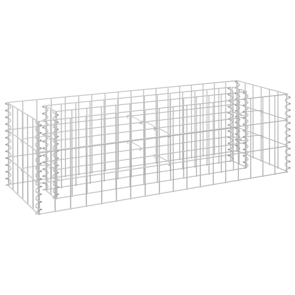 Vidaxl Gabion Planter hævede 90x30x30 cm galvaniseret stål