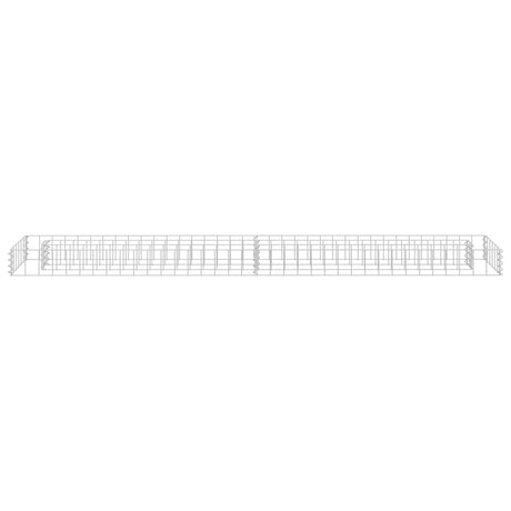 Vidaxl Gabion Planter surélevé 180x30x10 cm en acier galvanisé